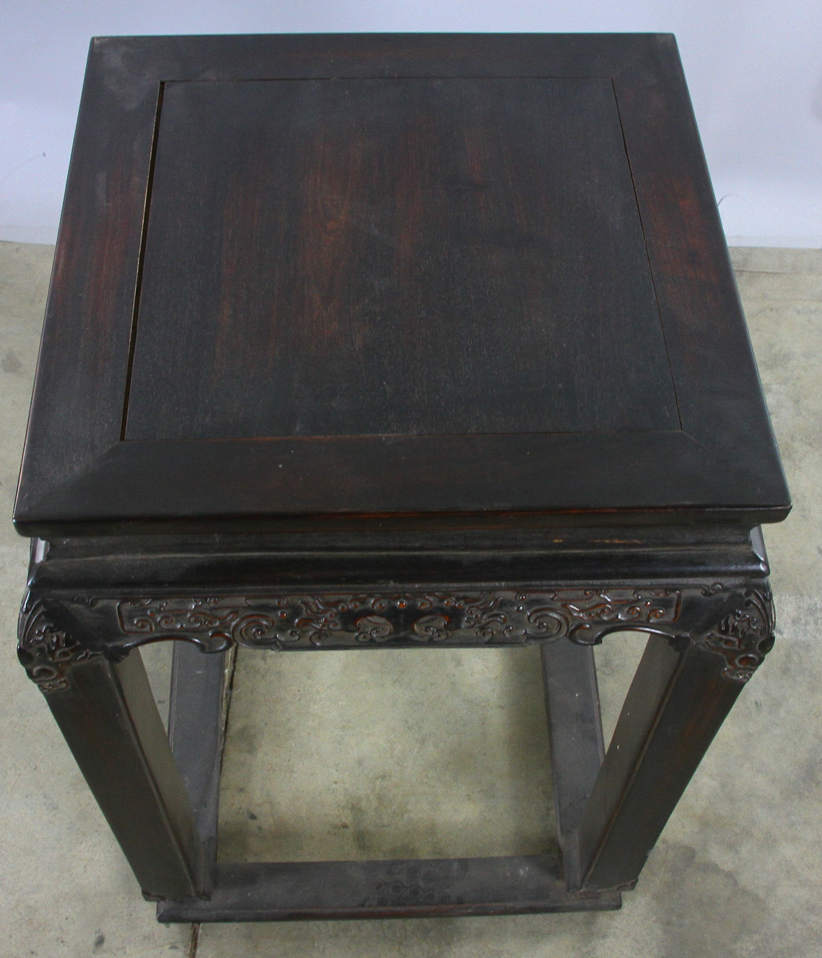 Large Chinese hardwood stand (probably zitan), 29" x 19" x 19". - Image 5 of 6