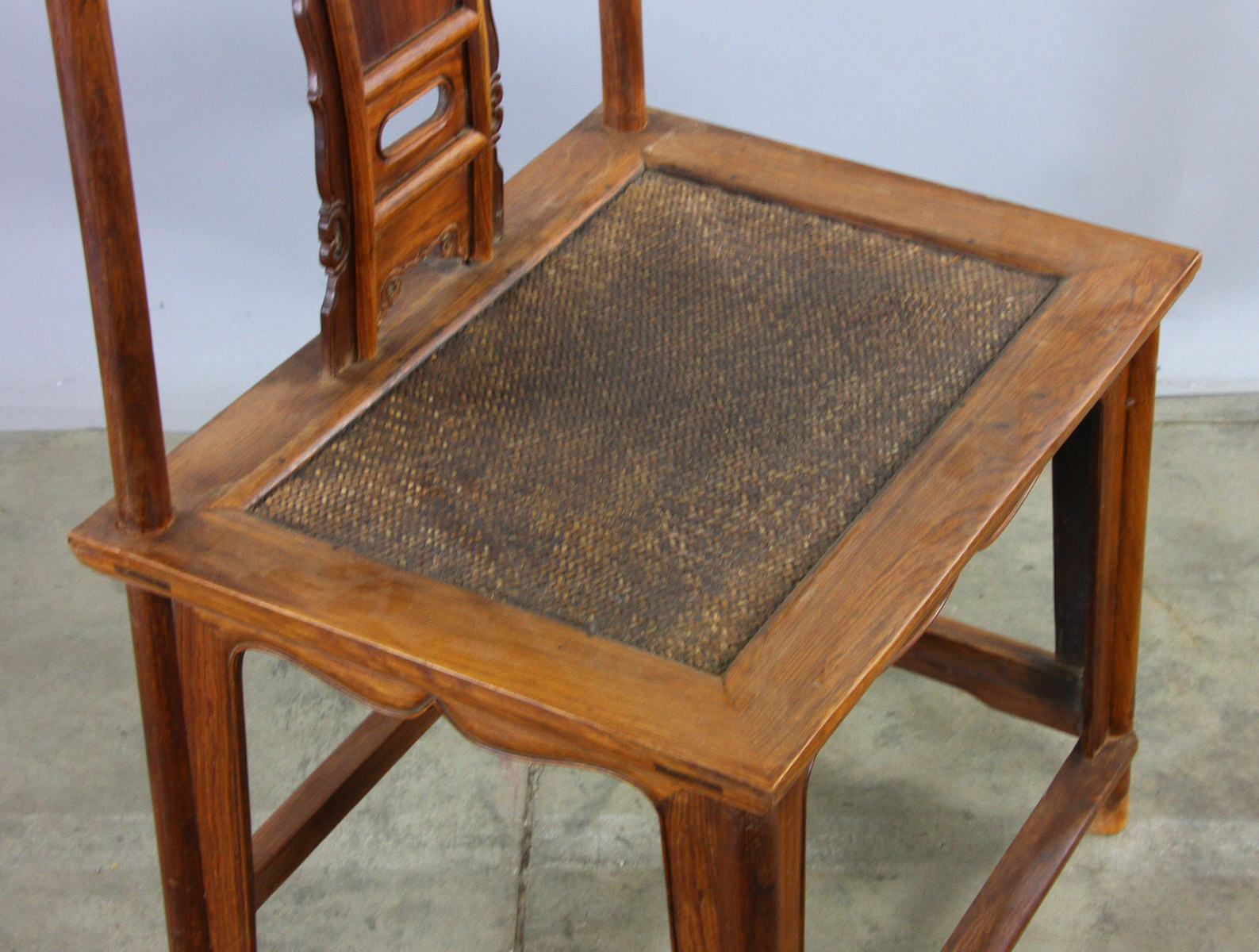 Chinese huali wood chair, 45" x 18" x 24". - Image 7 of 7