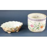 Two Chinese antique porcelain bowls, to include: Famille Rose bowl, 19th century, 6" H x 7"