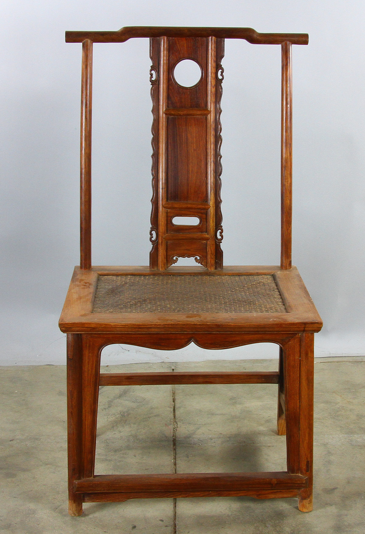 Chinese huali wood chair, 45" x 18" x 24".