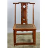 Chinese huali wood chair, 45" x 18" x 24".