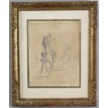 Capuletti drawing of polo player, 16" x 13".