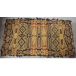 Early 20th century American Arts and Crafts Indian-influenced piano shawl, 8' x 4' 6". Provenance: