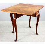 Early 18th century Queen Anne drop-leaf table, 29" H x 35" x 30".
