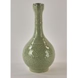 Chinese light glazed porcelain vase, 15 1/2" H.