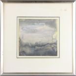 Dreary landscape, watercolor, signed L Meshberg, (Lev Meshberg, Russian/American, 1933-2003), 10 1/