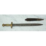 Early 19th century French Napoleonic model 1831 artillery short sword, aka "coupe choux" (cabbage