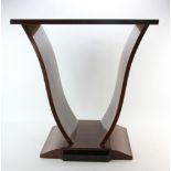 Deco rosewood occasional table, 30" H x 28 1/2" W x 15" D.