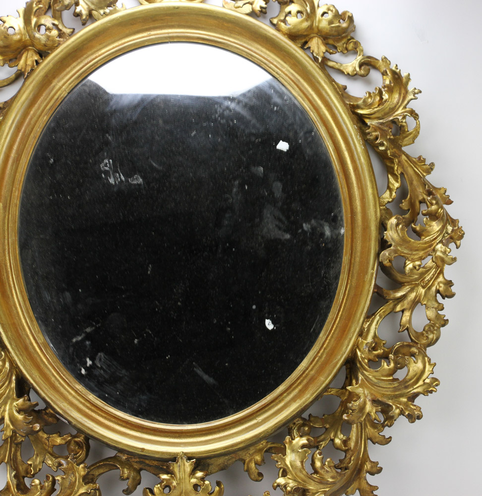 19th century Venetian hand-carved gold leaf mirror, 42" x 31". - Image 5 of 5