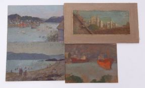 AR RONALD BENHAM, RBA, NEAC (1915-1993) Harbour scene oil on board, signed and dated 79 lower