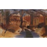 AR TIMOTHY GIBBS (1923-2012) "The lane in winter" mixed media, signed and dated 66 lower left 42 x