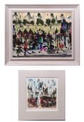 AR SUE F HOWELLS (contemporary) "My Kinda Town" coloured print on canvas, signed, numbered 2/125 and