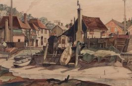 AR JULIUS STAFFORD-BAKER (1908-1984) A view in Essex pen, ink and watercolour, signed lower right 33