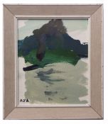 AR A J AMISS (20th century) "Clapham Common with pond" oil on board, initialled lower left 30 x