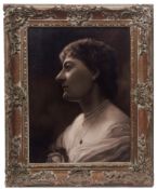AR JOHN MILLS (19th/20th century) Portrait of Lizzie Darker Mills (nee Cooper) oil on canvas, signed
