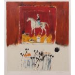 AR LEO MCDOWELL (1936-2011) "Horse and rider" screen print, signed, numbered 6/25, inscribed "AP"