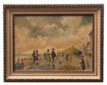 AR DEREK PIPER (20th century) "Old Eastbourne" oil on canvas, signed lower left 25 x 35cms
