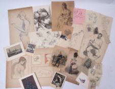 AR RONALD BENHAM, RBA, NEAC (1915-1993) Various subjects including life drawings large portfolio