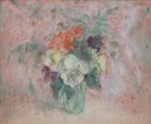 AR B TYSON (20th century) Still Life study of flowers in a vase watercolour, signed lower right 31 x