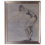 AR TOM MERRIFIELD (born 1932) "Ballerina" watercolour on linen, signed lower right 75 x 60cms