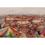 AR FRITH MILWARD (1906-1982) Fairground watercolour, signed lower right 32 x 46cms