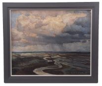 AR PIERRE EDOUARD DE RAVETON (20th century) Coastal scene oil on canvas, signed and dated 1943 lower