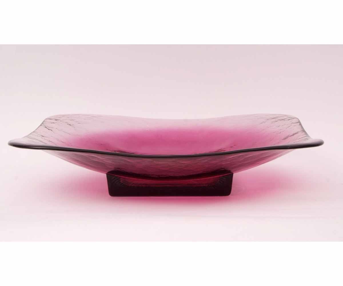 Large red tinted Murano glass centrepiece, 45cms diam - Image 2 of 2