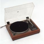 Linn Sondek LP12 record deck with Ittok tone arm and ASAK cartridge, 44cms wide