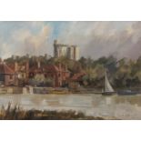 AR DAVID GRIFFIN (20th century) Windsor Castle from the river oil on canvas, signed and dated 77