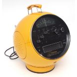 Retro Weltron portable 8-track stereo tape player - model 2001, in yellow plastic, with original box