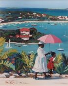 AR SHAIR ERICKSON (20th century) West Indian view coloured print, signed and numbered 349/750 in pen