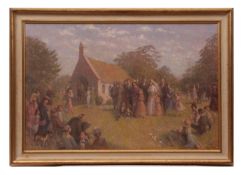 AR RONALD BENHAM, RBA, NEAC (1915-1993) "The Country Wedding" oil on canvas, signed and dated 85