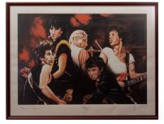 AR RONNIE WOOD (born 1947) "Stones in sepia" coloured print, signed, numbered 250/250 and