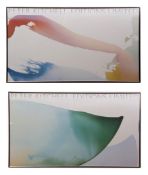 AR AFTER PETER KITCHELL (born 1950) Abstract compositions pair of coloured prints 50 x 90cms (2)