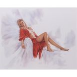 AR JONATHAN R GILKES (contemporary) Reclining female artist's coloured proof with publisher's