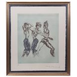 AR TOM MERRIFIELD (born 1932) "Ballerinas" coloured print, signed and numbered 122/125 in pencil