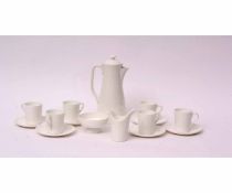 Swedish Gustavsberg Porcelain coffee set in a stylised design comprising coffee pot and cover,