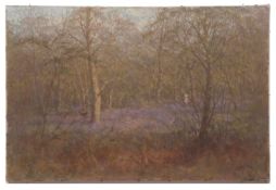 AR RONALD BENHAM, RBA, NEAC (1915-1993) Bluebell Wood oil on canvas, signed and dated 84 lower right