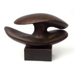 Alwyn (20th century) ceramic sculpture on pedestal base, 29cms high