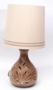 West German pottery lamp and shade