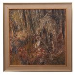 AR AGNES ALLEN (20th century) Woodland scene oil on board, inscribed verso 58 x 58cms