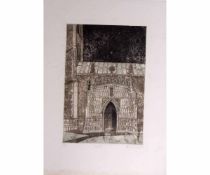 AR VALERIE THORNTON, RE (1931-1991) "Kersey" coloured etching and aquatint, signed, dated 85,