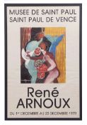 AR RENE ARNAUX (1928-2009) "Le Peintre" black and white print signed, dated 82 and variously