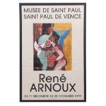 AR RENE ARNAUX (1928-2009) "Le Peintre" black and white print signed, dated 82 and variously