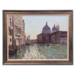 AR DICK WILLIAMS (20th century) "Santa Maria della Salute, Venice" oil on board, signed lower