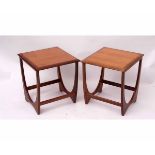 Pair of mid-century G-Plan teak side tables, 43cms wide (2)