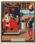 AR TOM PHILIPS (born 1937) "After Raphael - the Golden Section" coloured silk screen, signed,