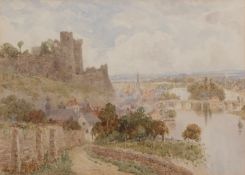 Herbert Menzies Marshall, watercolour, signed lower left, "Chinon" 25 x 35cms Provenance: Ernest