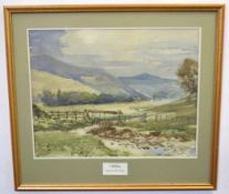 J Miller, signed watercolour, inscribed "Head of Allan Water", 38 x 48cms