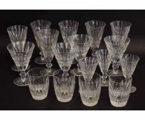 Collection of crystal glass including wine glasses and liqueur glasses (17)